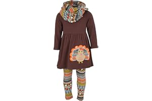 Unique Baby Girls' Clothing Sets Matching 3 Piece Outfit with Tunic Leggings and Scarf