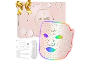 MFTANG Red Light Therapy for Face, 7 Colors Led Light Therapy Silicone Facial Mask - Birthday, Christmas, Mothers Day, Valentines Day, Self Care Gifts for Her Women Mom Best Friend Wife (Pink)