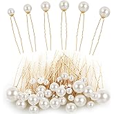 Pearl Bobby Pins 36 Pcs Wedding Pearl Hair Accessories Different Size Single Pearls Hair Pin for Wedding Bridal Hairs Accessories