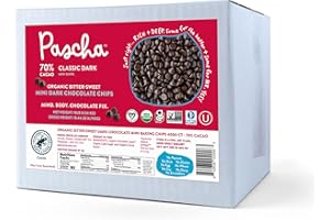 Pascha Bulk Organic Bitter Sweet, 70% Cacao Chocolate Chips, 10 Pound