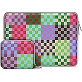 MOSISO Laptop Case 13.3 inch, 13-13.3 inch Laptop Sleeve Bag Compatible with MacBook Air/Pro 13/Pro 14 M5 M4 M3 M2 M1,HP Dell ASUS Lenovo,Neoprene Computer Sleeve with Small Case,Colorful Checkerboard