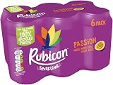 Rubicon Sparkling Passion Fruit 6 Pack 330ml Cans
