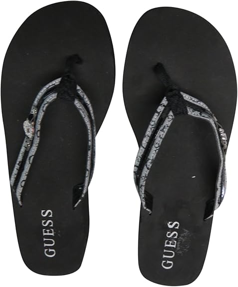 guess white flip flops
