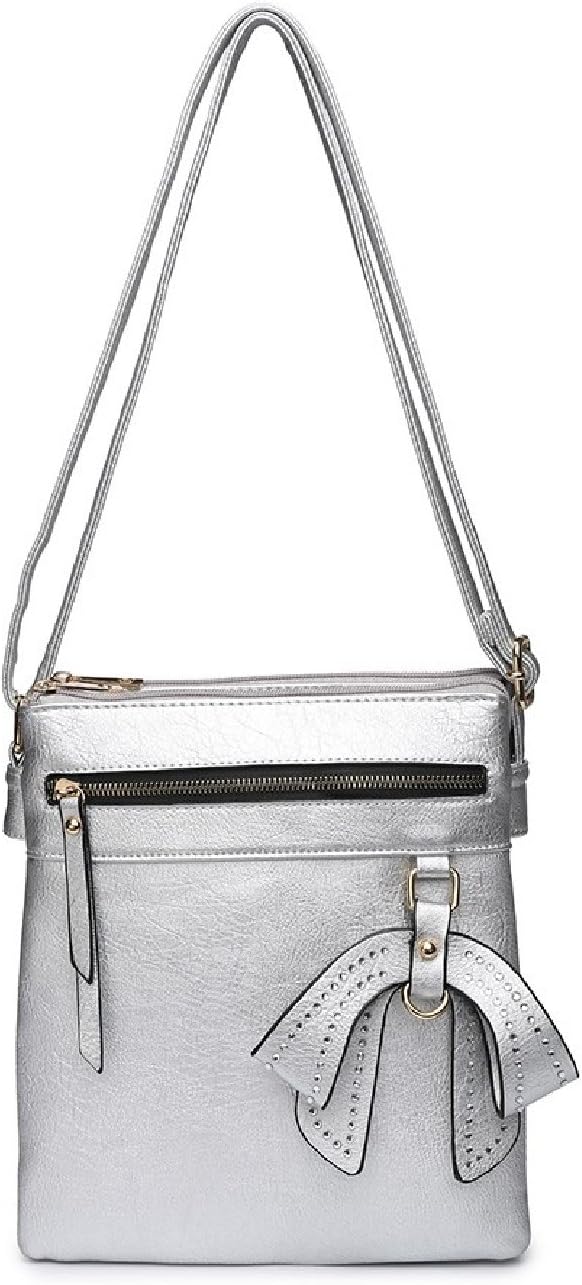 Ladies Bow Charm Messenger Bag Shoulder Bag - Women's Cross Body Travel Handbag MA34956