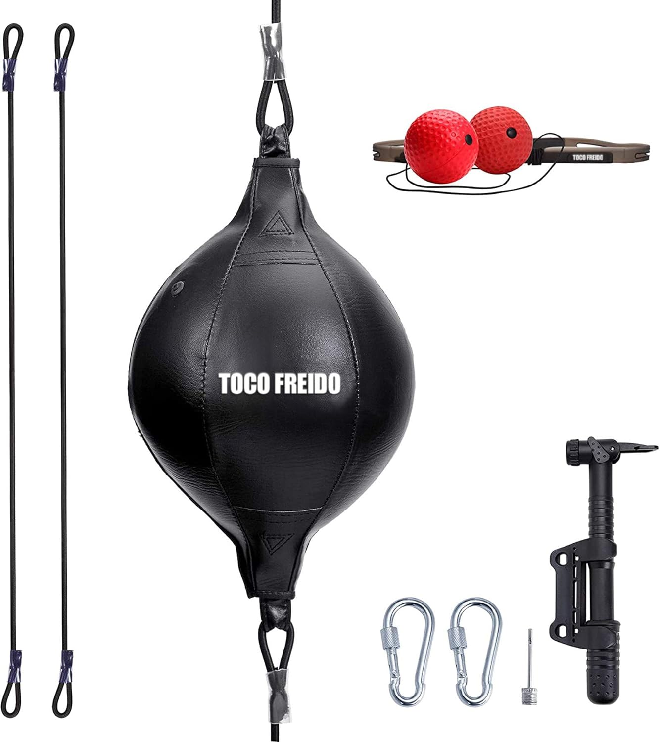 TOCO FREIDO Double End Punching Ball with 2 Boxing Reflex Ball, Pump, Headband, Perfect for Gym MMA Boxing Sports Punch Bag Adult Kids Men Women : Sports & Outdoors