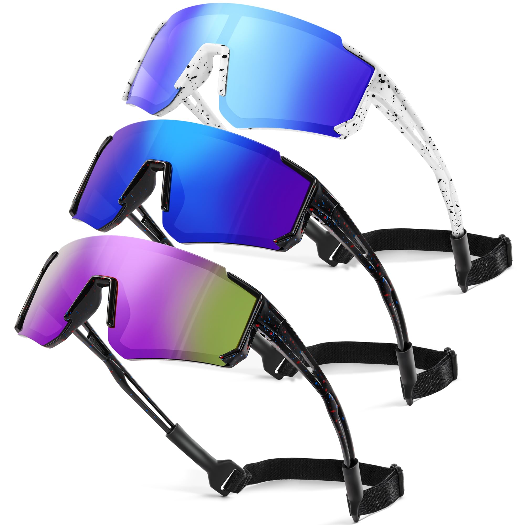 Photo 1 of TURBOPEP 3Pack Kids Polarized Sunglasses - Youth Baseball Sunglasses for Boys Girls Age 3-12 Sports UV Protection Goggles