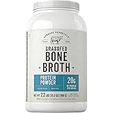 Carlyle Grass Fed Bone Broth Protein Powder | 35.2 oz (2.2lb) | 20g Protein | Pasture Raised, Grain Free Supplement | Non-GMO & Gluten Free | by Herbage Farmstead