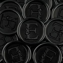 25Pcs Black Wax Seal Stickers Handmade Vintage