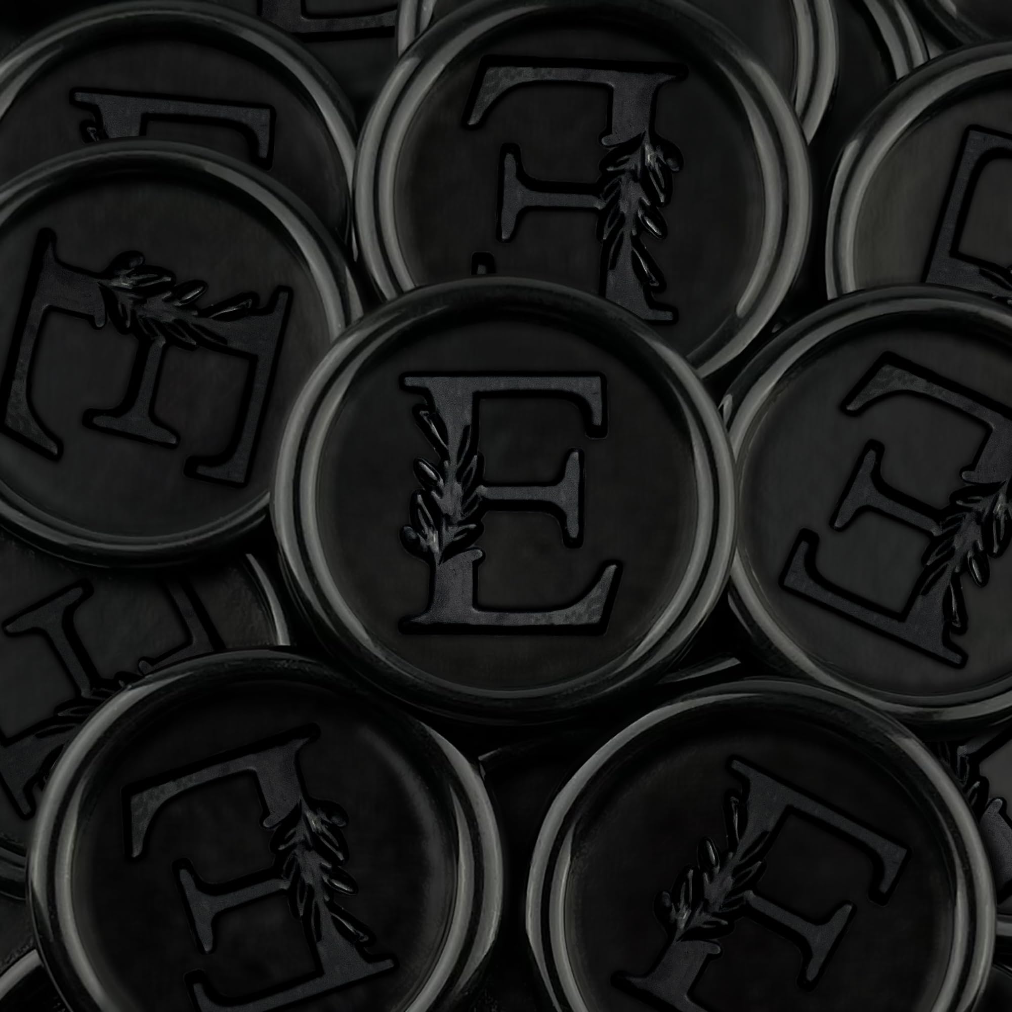 25Pcs Black Wax Seal Stickers Handmade Vintage