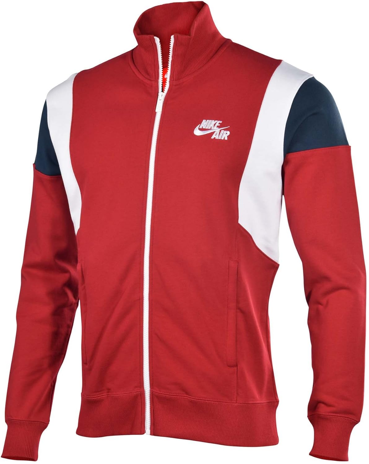 Nike Men's Heritage Basketball Track JacketRed/White/BlueMedium
