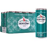 BORJOMI Sparkling Mineral Water with Natural Minerals - Carbonated, Crisp and Bold Taste - 11.15 oz, Canned Water 12 Pack
