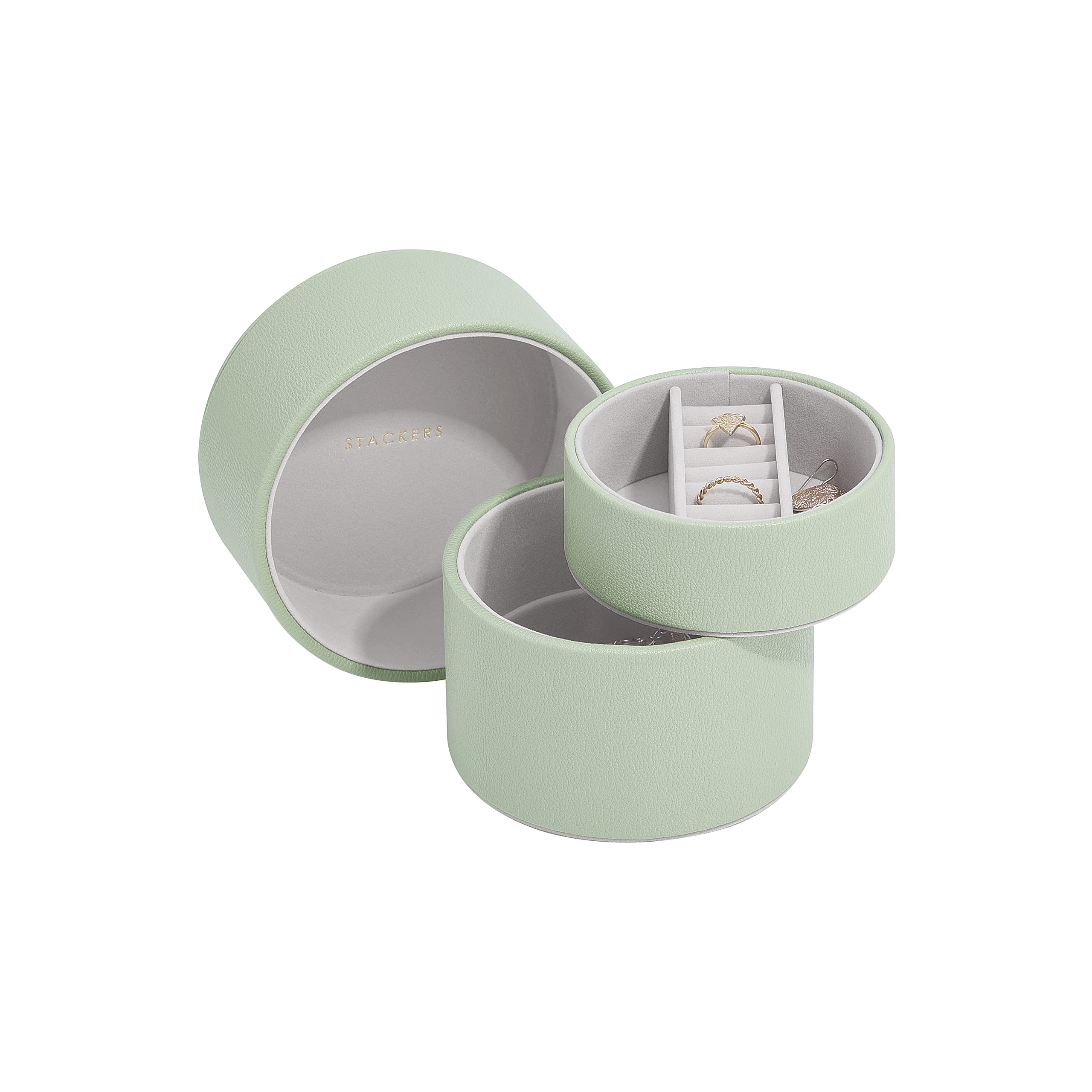 Stackers Sage Green Bedside Jewellery Box Pod