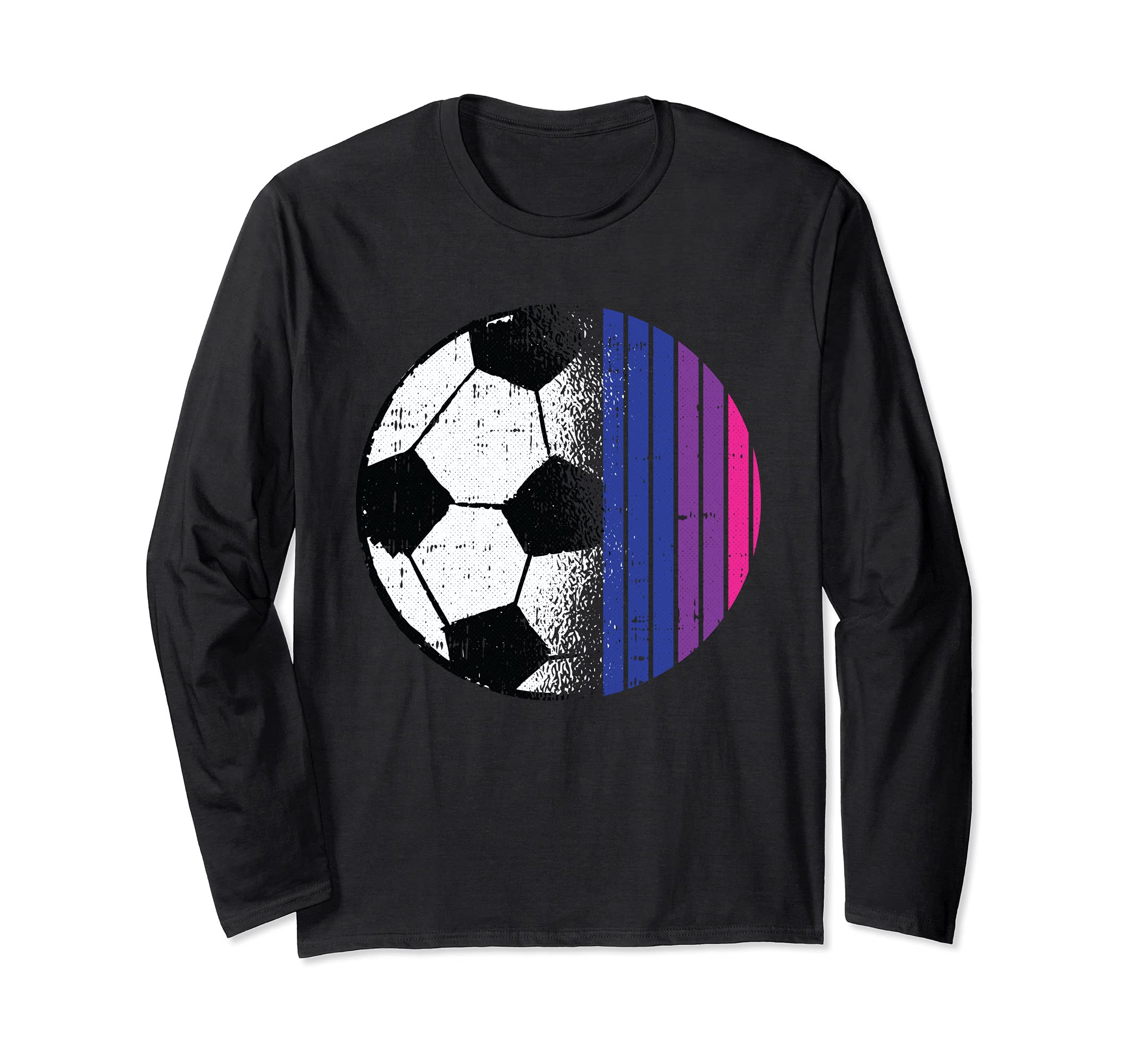 Soccer Ball LGBT-Q Bisexual Pride Sport Fan Player Ally Long Sleeve T-Shirt