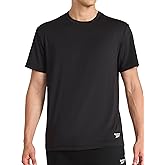 Reebok Mens Sonic Bolt Short Sleeve Crewneck T-Shirt, Standard Fit, Lightweight Cool Touch Jersey Fabric