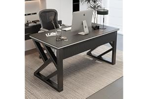 Home Office Desks Workstation Computer Desk with K-Shaped Legs & Thick Frame - for Work, Gaming & Study 100CM/40-inch Retro (