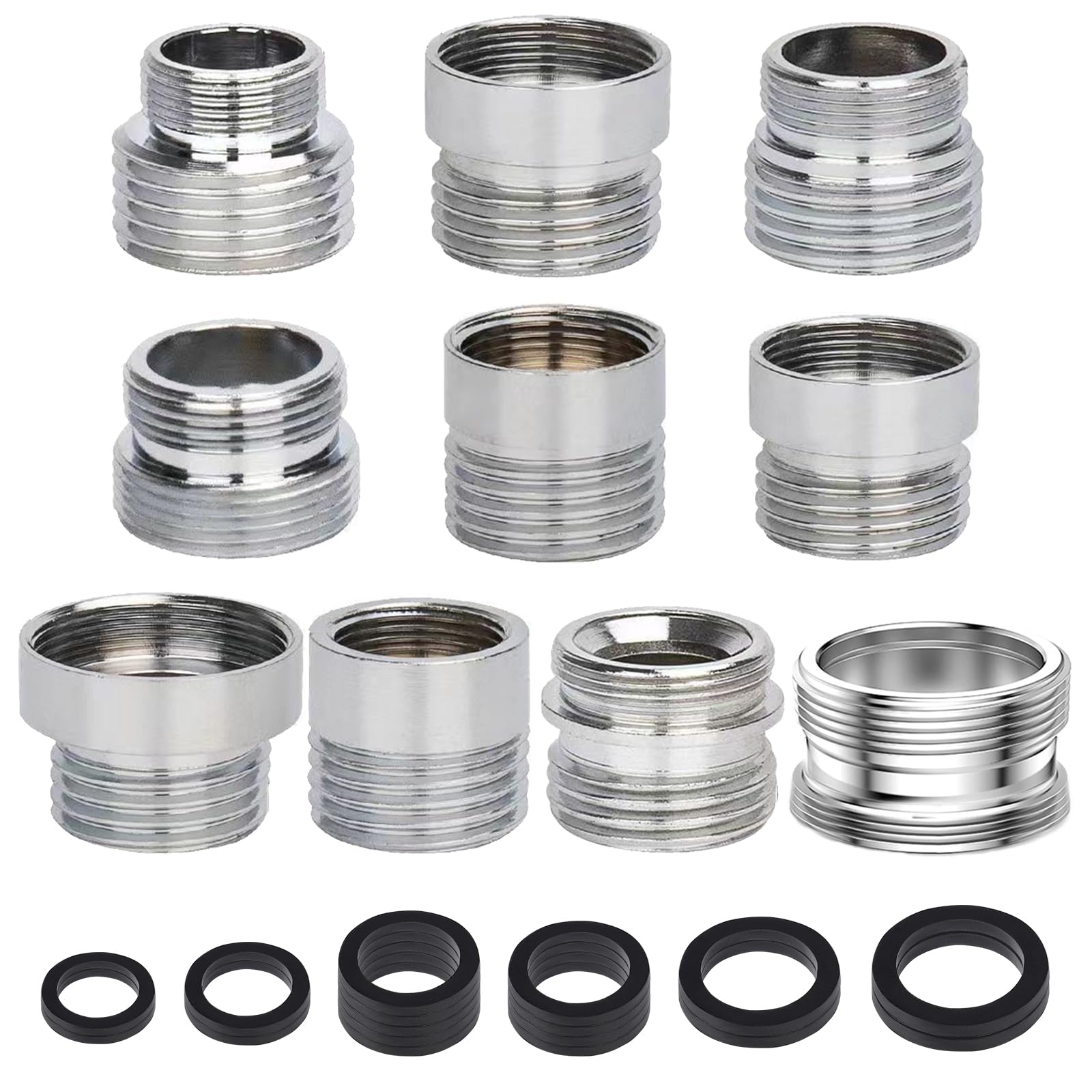 Photo 1 of 10 pcs Faucet Adapter Kit, CNYMANY Kitchen Aerator Adapter Set Male M20 Female Sink Adapter Connecting Garden Hose Water Filter Standard Hose via Diverter