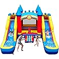 JOYMOR Commercial Grade Inflatable Bounce House with Double Inflatable Water Slides for Kids and Adults, 100% PVC Vinyl Bouncy Castle for Kids Outdoor Party w/Repairing Kit and Storage Bag(No Blower)