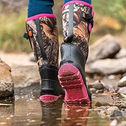 HISEA Women's Mid Calf Rain Boots Waterproof Rubber