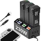 LYONGTECH 230W LCD Multifunction Battery Charger for DJI Mavic 3 Pro Cine Classic Enterprise Drone,Parallel Fast Charging Hub,Simultaneous Charge 3 Batteries