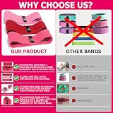 CFX Resistance Bands Set Non-Slip Hip Booty Bands 3 Levels Red view 5