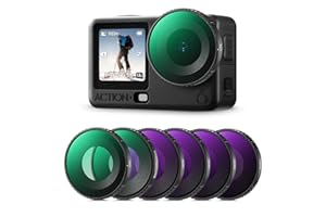 K&F CONCEPT CPL+ND8+ND16+ND32+ND64+Black-Mist 1/4 Filter Kit Compatible with DJI Osmo Action 6, HD Optical Glass with 28-Laye