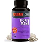 FreshCap Lions Mane 14,000mg – Triple Extracted 14:1 Mushroom Supplement Capsules with 31% Beta-Glucans – Fruiting Body Only Nootropic for Memory, Focus, Clarity & Mood – Organic, Vegan (60 Capsules)