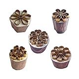 Royal Kraft Floral Brass Wooden Stamps
