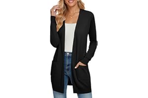 GRACE KARIN Women Lightweight Cardigan Sweaters with Pocket Long Sleeve Shrugs