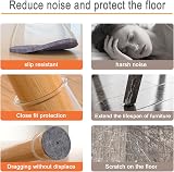GICUNK 32Pcs Chair Leg Protectors Silicone with Felt Pads Small Fit 23-32.9mm view 2