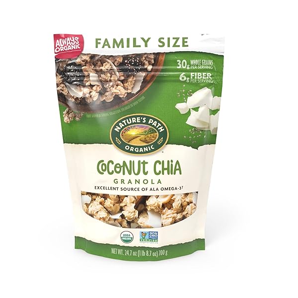 NATURE’S PATH ORGANIC COCONUT CHIA GRANOLA, 24.7 OZ (PACK OF 1), NON-GMO
