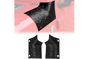 JHD-TOGO for Jeep JL Cowl Body Armor Outer Cowing Cover Corner Guards Compatible with 2018-2024 Jeep Wrangler JL JLU & Gladiator JT Exterior Accessories, Textured Black, 2pcs