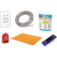 Schluter Ditra Signature Floor Heating Kit -21 Square Feet- Includes WiFi  Touchscreen Programmable Thermostat, Heat Membrane, Heat Cable DHEHK12021,  Safe Installation Tools, Heat Enhancing Additive - Amazon.com
