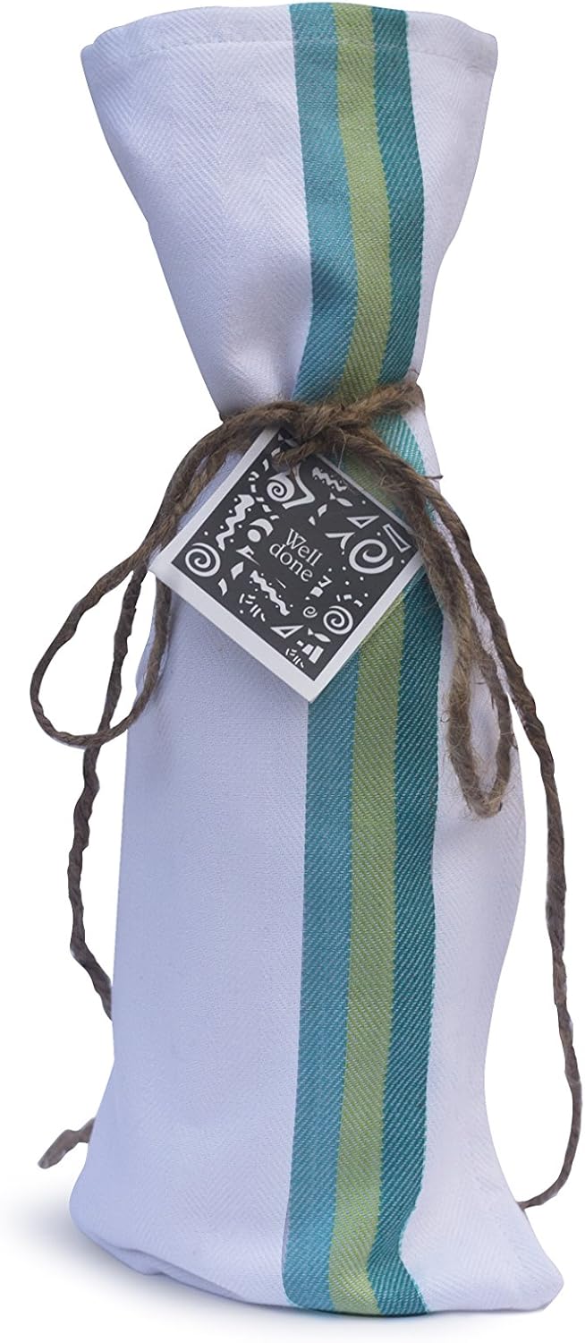 Harringdons Kitchen Dish Towels Set of 12-Tea Towels 100% Cotton. Large Dish Cloths 28"x20" Soft and Absorbent. White with Blue, Green and red Stripes, 4 of Each. There's no Substitute for Quality: Home & Kitchen