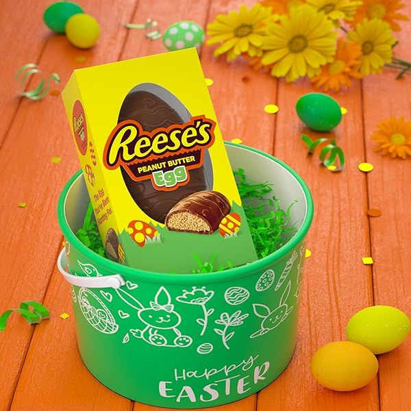 REESE’S MILK CHOCOLATE PEANUT BUTTER EGG, EASTER CANDY GIFT BOX, 6 OZ