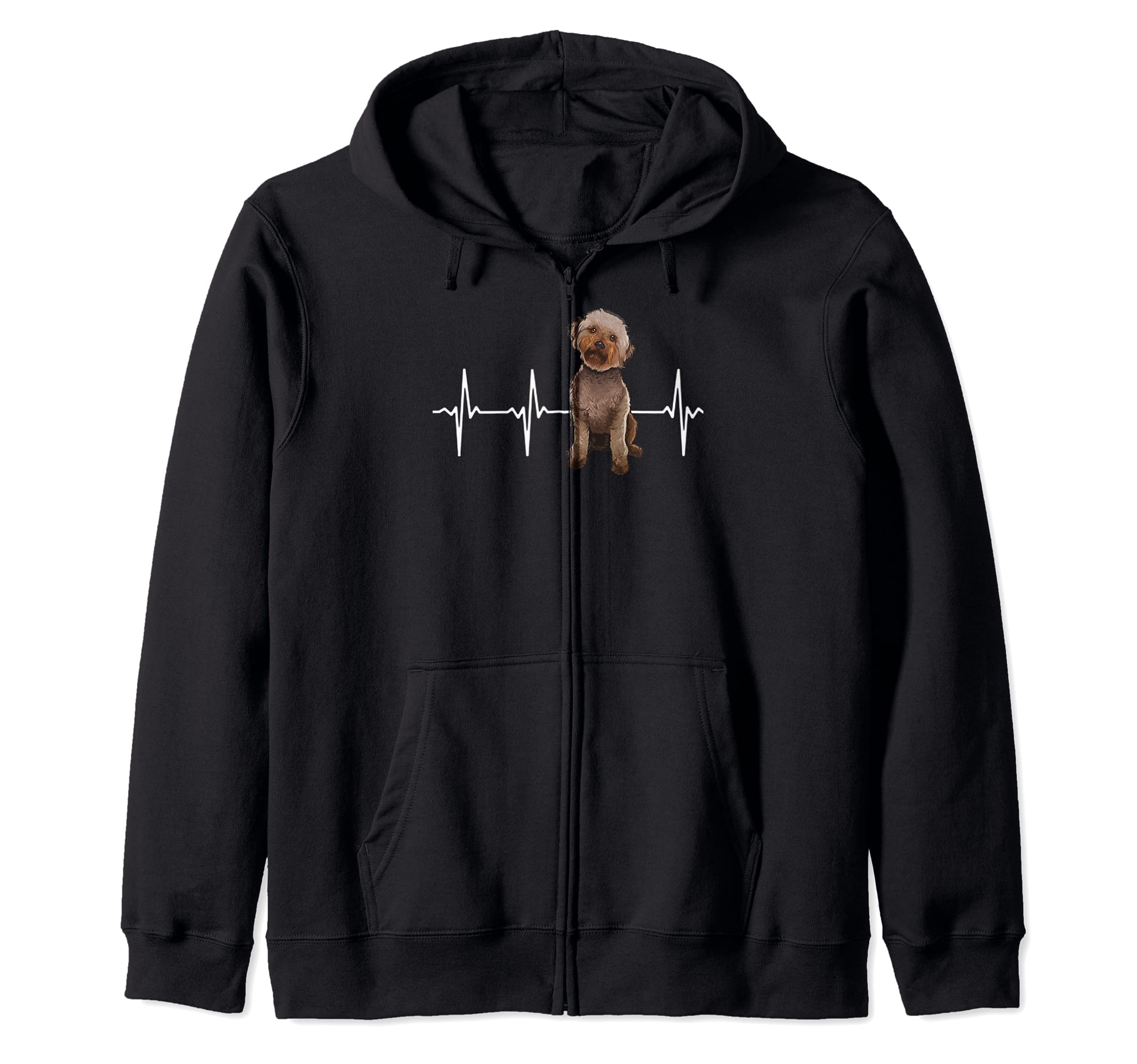 Lagotti Romagnoli Heartbeat Dog Lover Zip Hoodie
