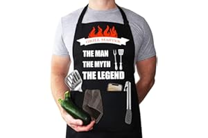 LYLPYHDP Aprons for Men, Mens Apron, Funny Aprons for Men, Adjustable Neck Strap Waterproof and OilProof Best for Grilling, Husband Birthday Gift, Gifts for Husband, Father's Day Gifts for Dad.
