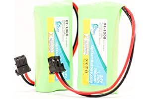 2 Pack Replacement for Uniden BT1021 Battery - Compatible with Uniden Cordless Phone Battery (700mAh 2.4V NI-MH)