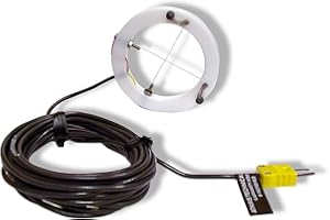 Cooper-Atkins 50008-K Screen Print Type K Surface Thermocouple Probe, -40 to +400 degrees F, 15' Cable