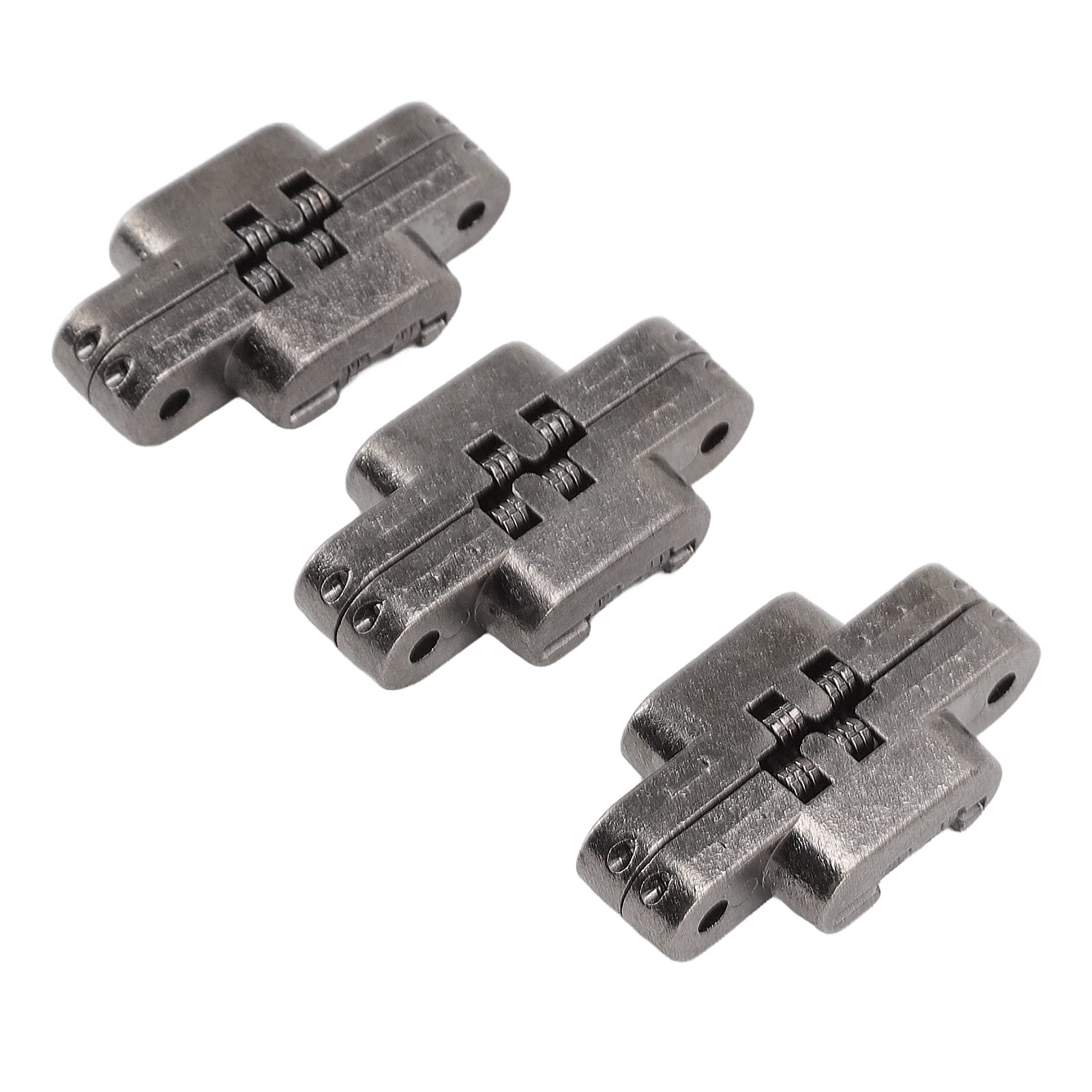 3 Pcs Invisible Hinges, 43mm Mini Hidden Door Hinges Zinc Alloy 180 Degree Concealed Cross Hinges for Folding Doors Tables Screens Cabinet Jewel Box