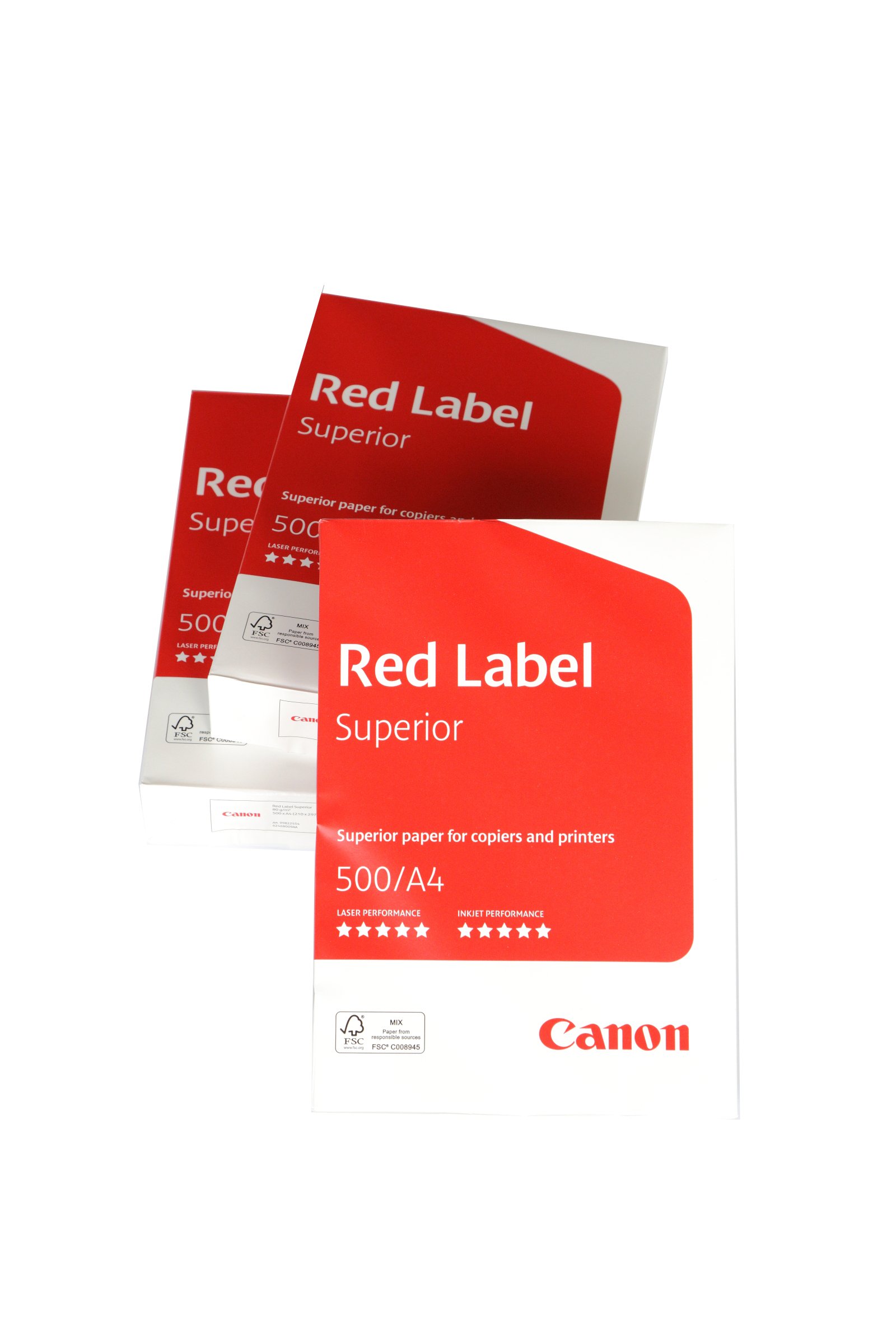 Canon Germany red Label, Superior Business Paper, Suitable for All Printers, Brilliant, White CIE 168 (optimised Protective Box). 3X 500