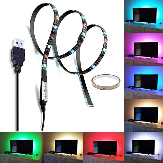 usb rgb led tira 5050 kit de luces led con