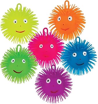 puffer balls with eyes