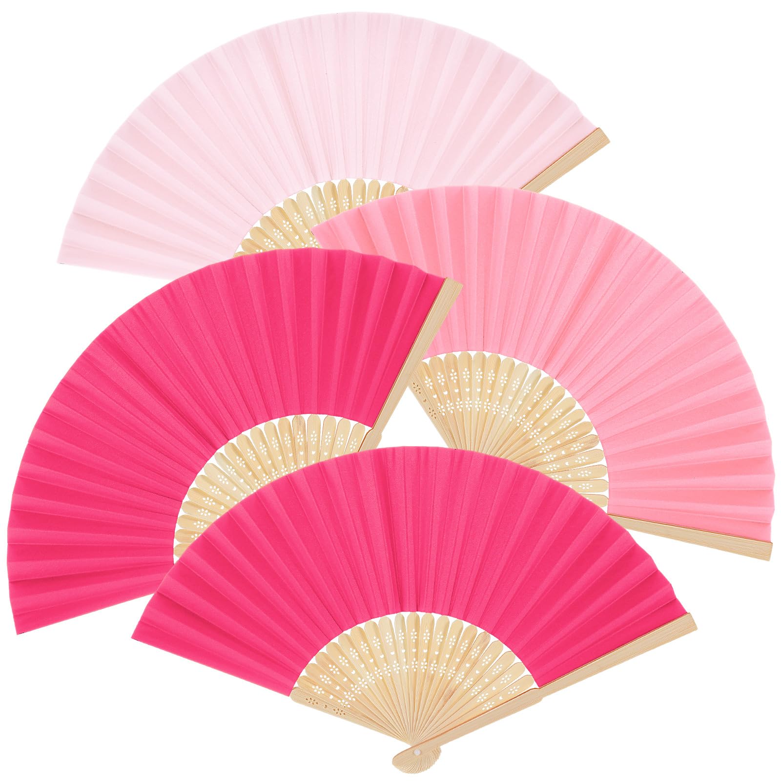 Photo 1 of ****Partial set***

Yinkin  Pack Folding Fans Bamboo Handheld Folded Craft Japanese Chinese Line Dancing Fans for Weddings Bridal DIY Decoration Women Kids Gift Party Favors(Pink)