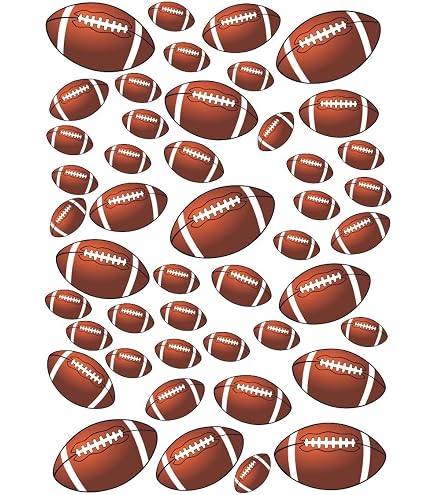 StikArt 12-Pack Football Sticker Decals - Removable Vinyl Graphics For Cars, Walls, Laptops (3.7-13 Inch)