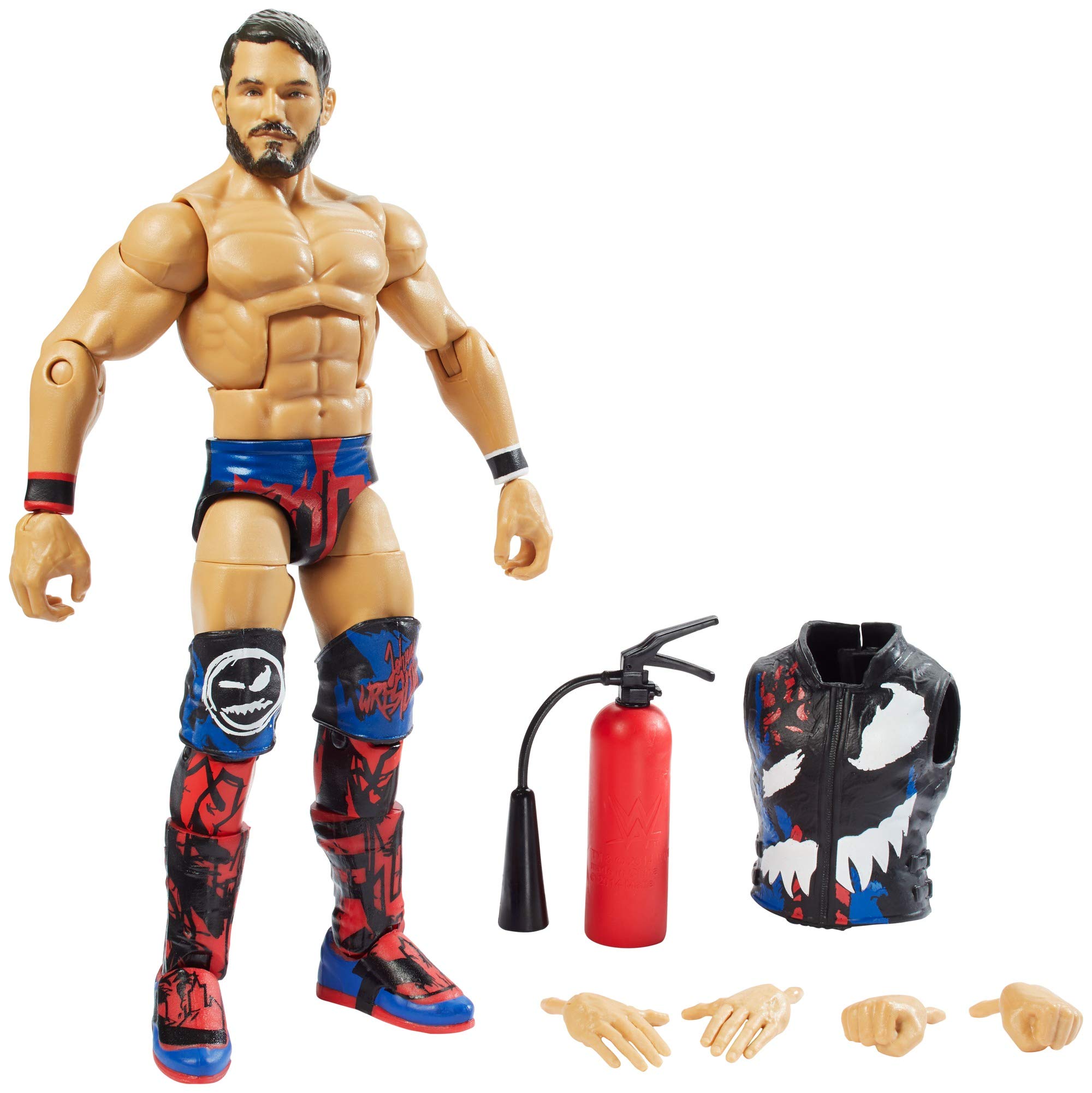 WWE MATTEL GCL57 WWE Elite Collection Johny Gargano Deluxe Action Figure with Realistic Facial Detailing, Iconic Ring Gear & Accessories, Multicoloured