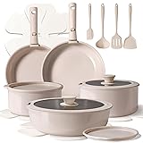 CAROTE Ceramic Cookware Sets, Pots and Pans Set Non