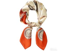 Square Silk Scarf 70 centimeters, Women's Satin Scarf for Head, Neck and Hair‌