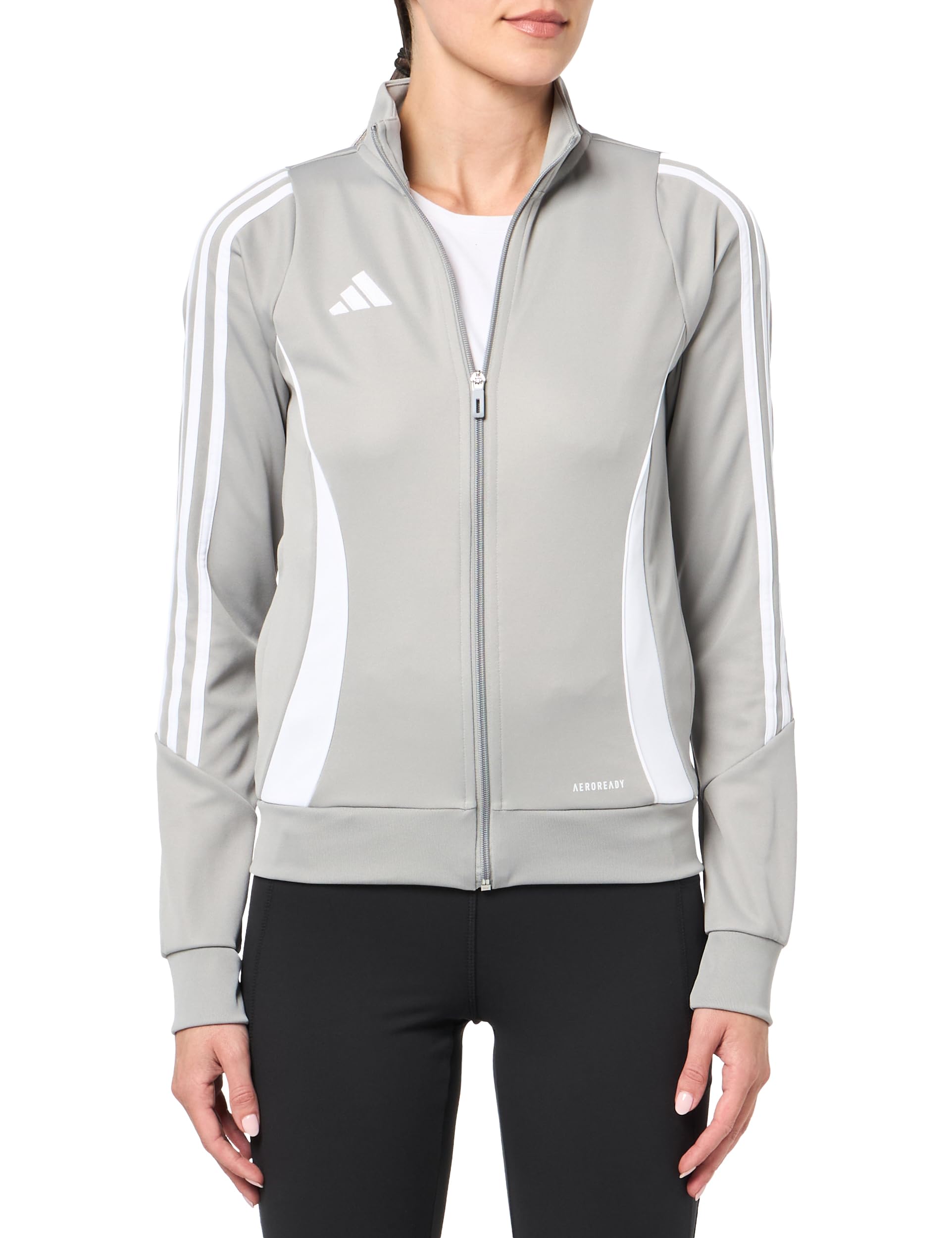 adidas Women’s Tiro 24 Training Jacket, Team Mid Grey/White, X-Small