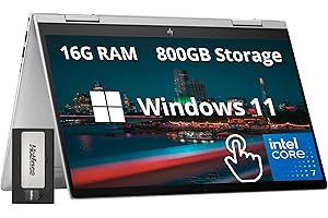 HP Envy x360 2-in-1 14" FHD Touchscreen Laptop, Intel Core 7 150U, 16GB RAM, 800GB Storage(512GB SSD+288GB Docking Station Se