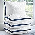 Slybear Pillows Queen Size Set of 4, Queen Pillows 4 Pack, Cooling Hotel Luxury Pillow for Bed Sleeping, Supportive Breathable Down Alternative Gusseted Pillow for Side Stomach or Back Sleepers
